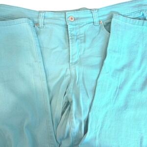 Charter Club Pants- size 16-turquoise stretch,‎ skinny ankle, summer spring